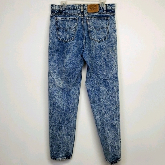 Vintage 80s Levi"s 515 Acid Wash Orange Tab USA Paper Tag 34x31 EUC - Picture 3 of 14